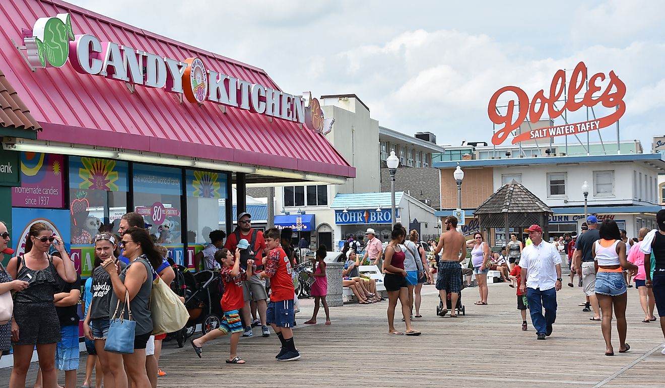 Boardwalk at Rehoboth Beach in Delaware. Editorial credit: Ritu Manoj Jethani / Shutterstock.com