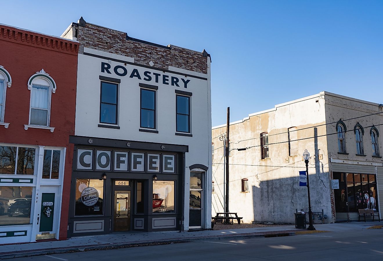 A local coffee shop in downtown Sedalia. Image credit Logan Bush via Shutterstock.