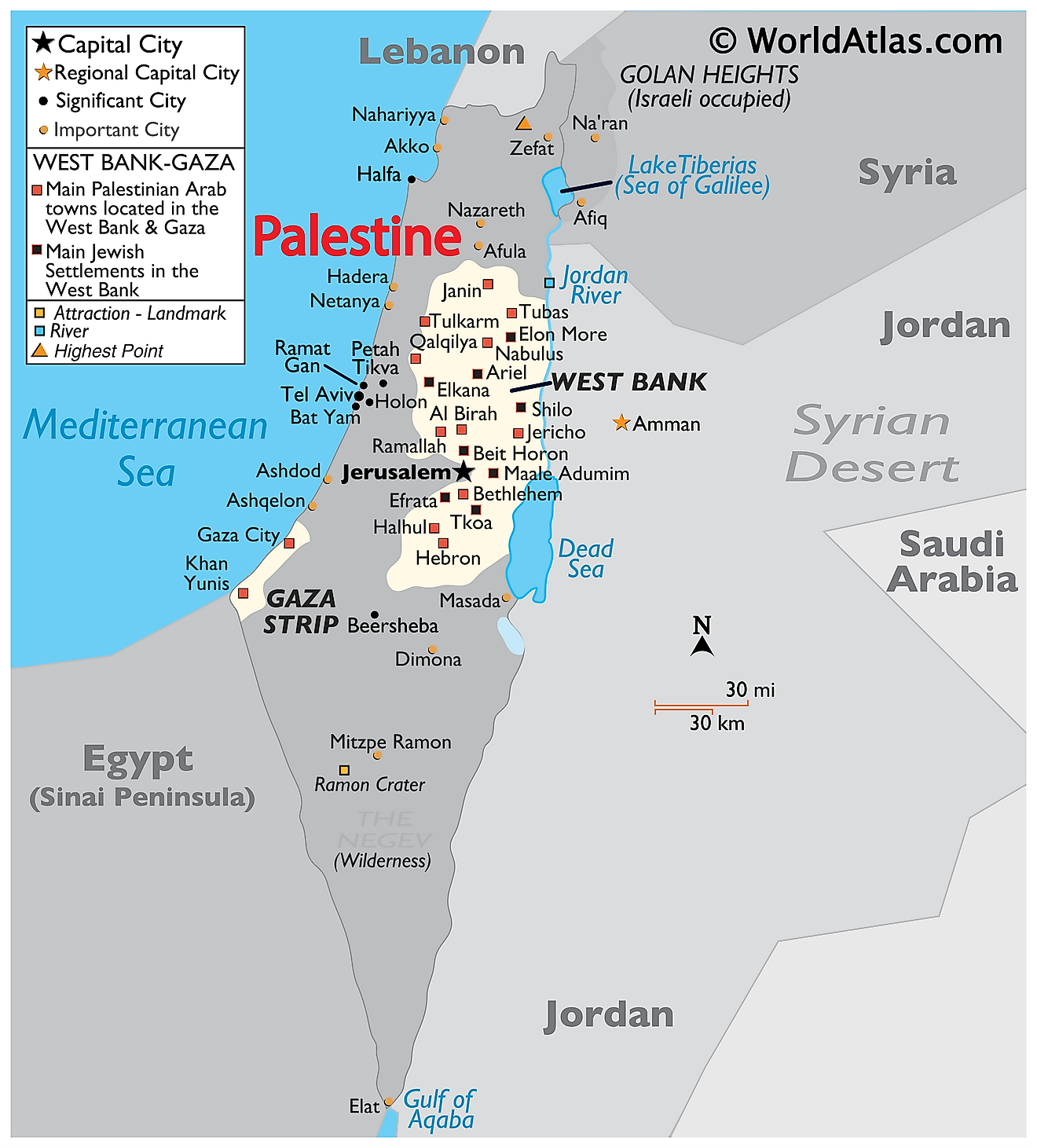 Palestine Maps & Facts World Atlas