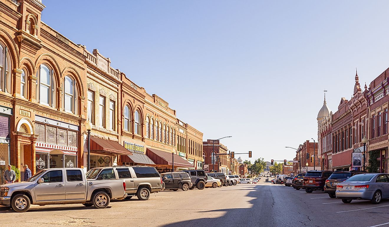 The old business district on Oklahoma Avenue. Editorial credit: Roberto Galan / Shutterstock.com