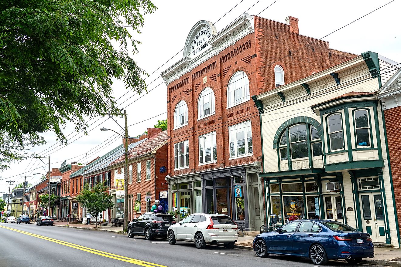 Businesses Along Downtown Main Street in Shepherdstown West Virginia. Image credit: Kyle - stock.adobe.com