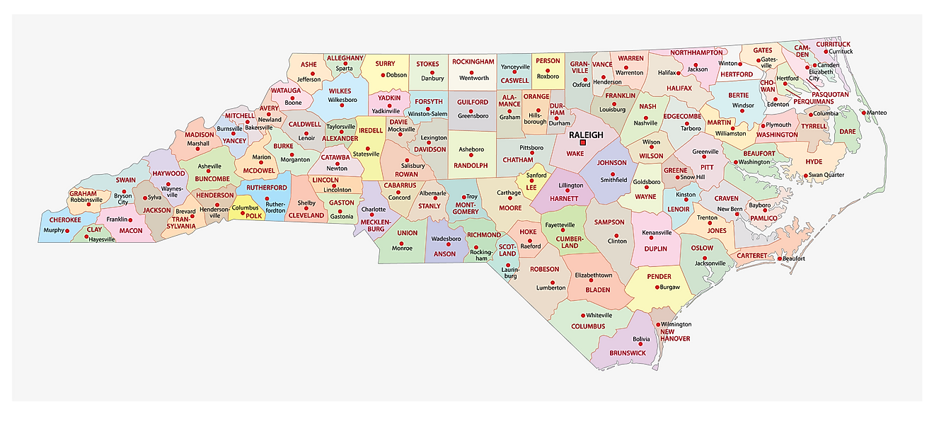North Carolina Maps And Facts World Atlas