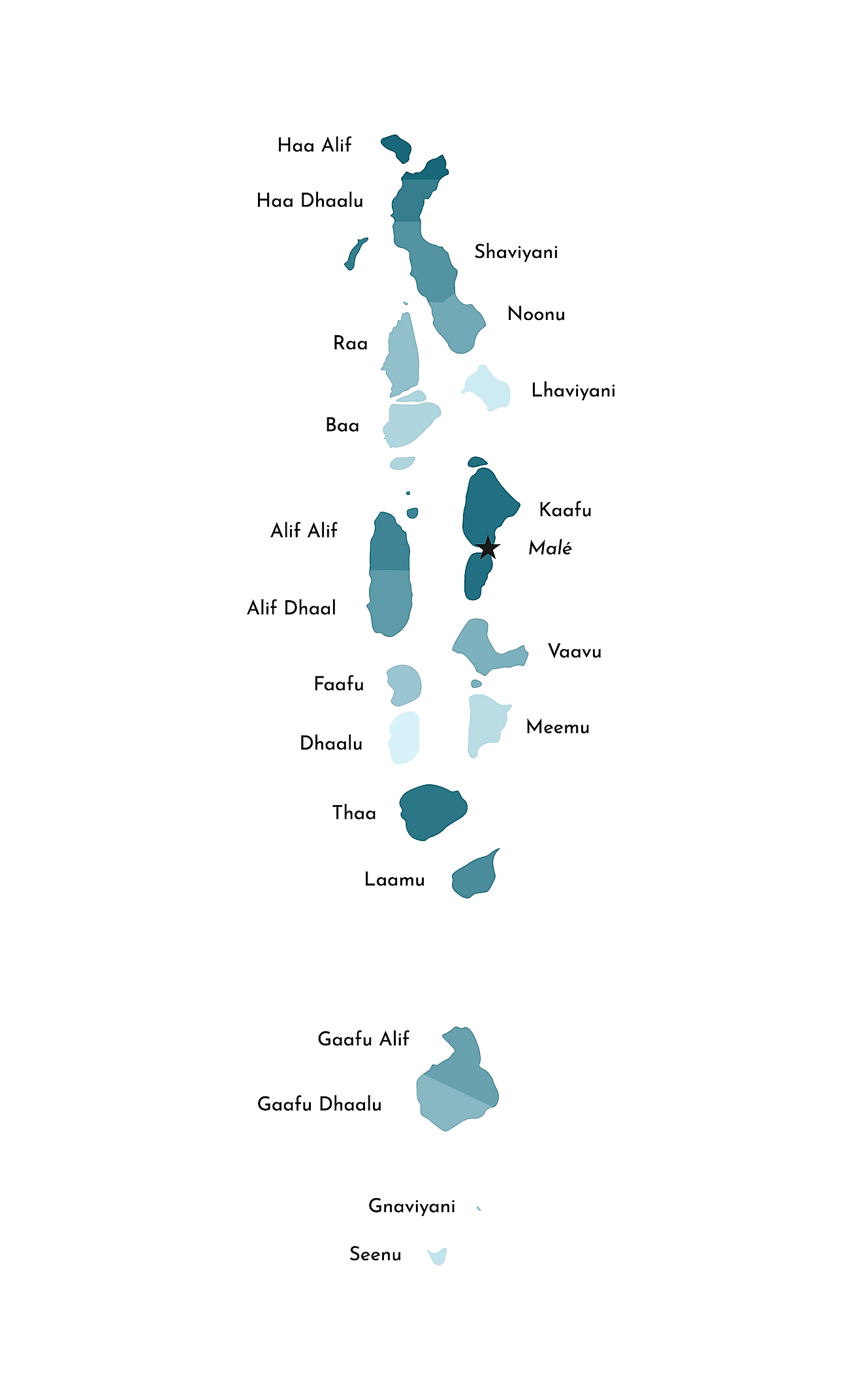 Atolls Of Maldives Map 