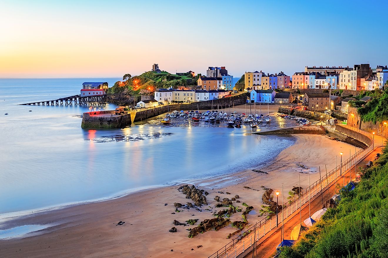 The beautiful town of Tenby, Wales, United Kingdom.