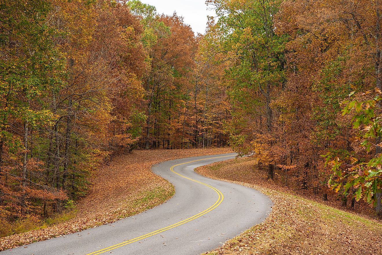 Natchez Trace Parkway in Tennessee, USA.