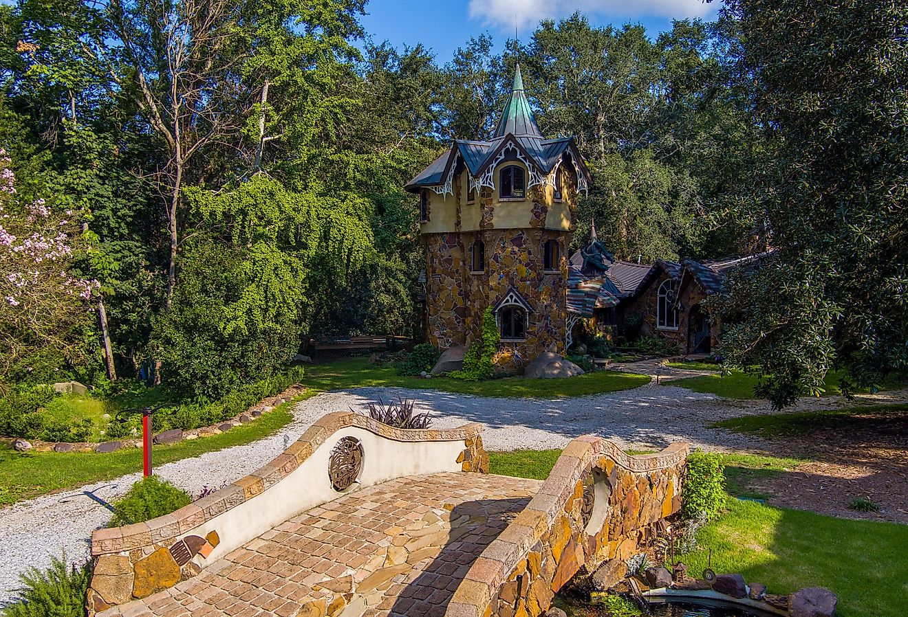 The Storybook Castle Bed and Breakfast, Fairhope, Alabama. Image credit George Dodd III via Shutterstock