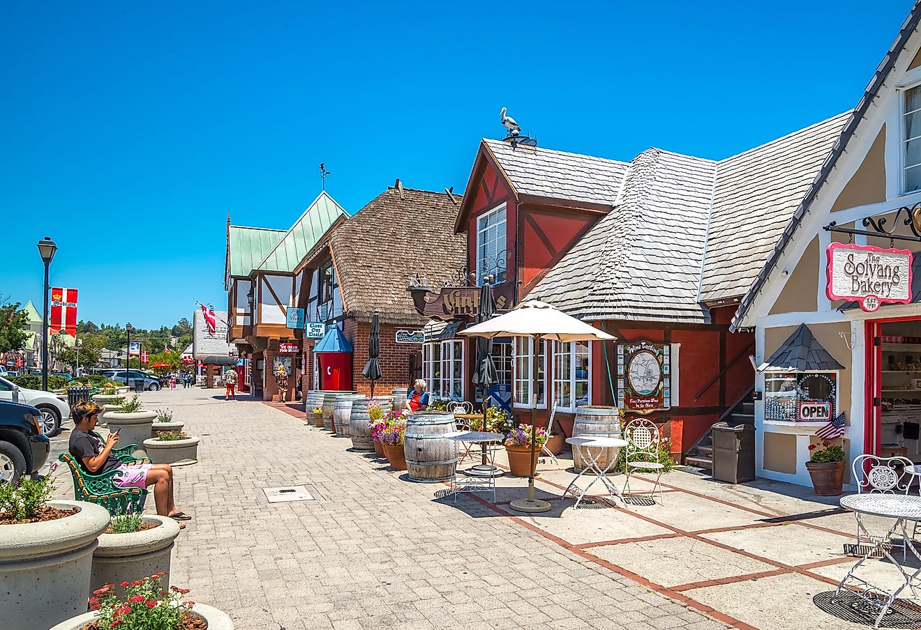 House in hte Danish style, Solvang village in Santa Barbara County, California