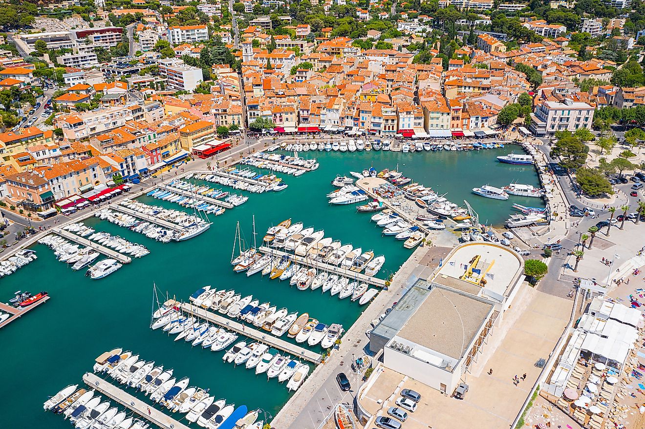 View of the town Cassis, Provence, South France.