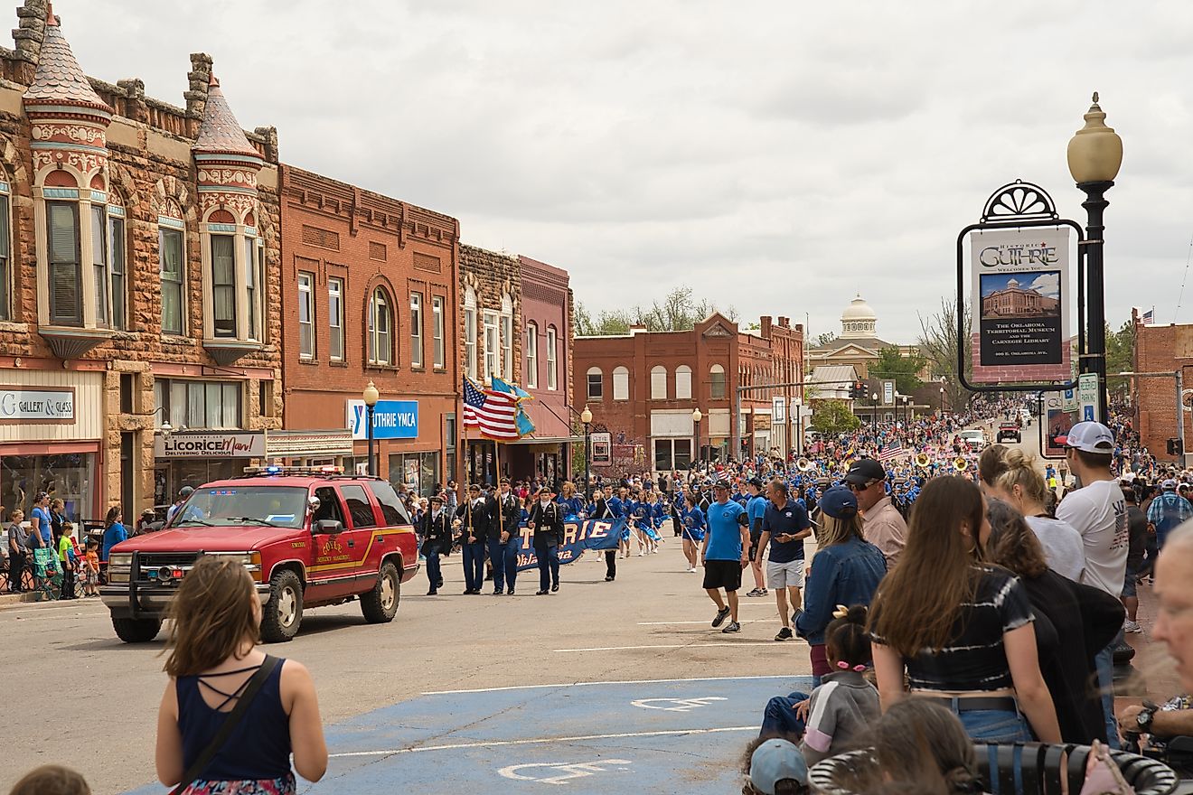 Eighty-Niner Day Celebration Parade in Guthrie, Oklahoma. Editorial credit: Andreas Stroh / Shutterstock.com