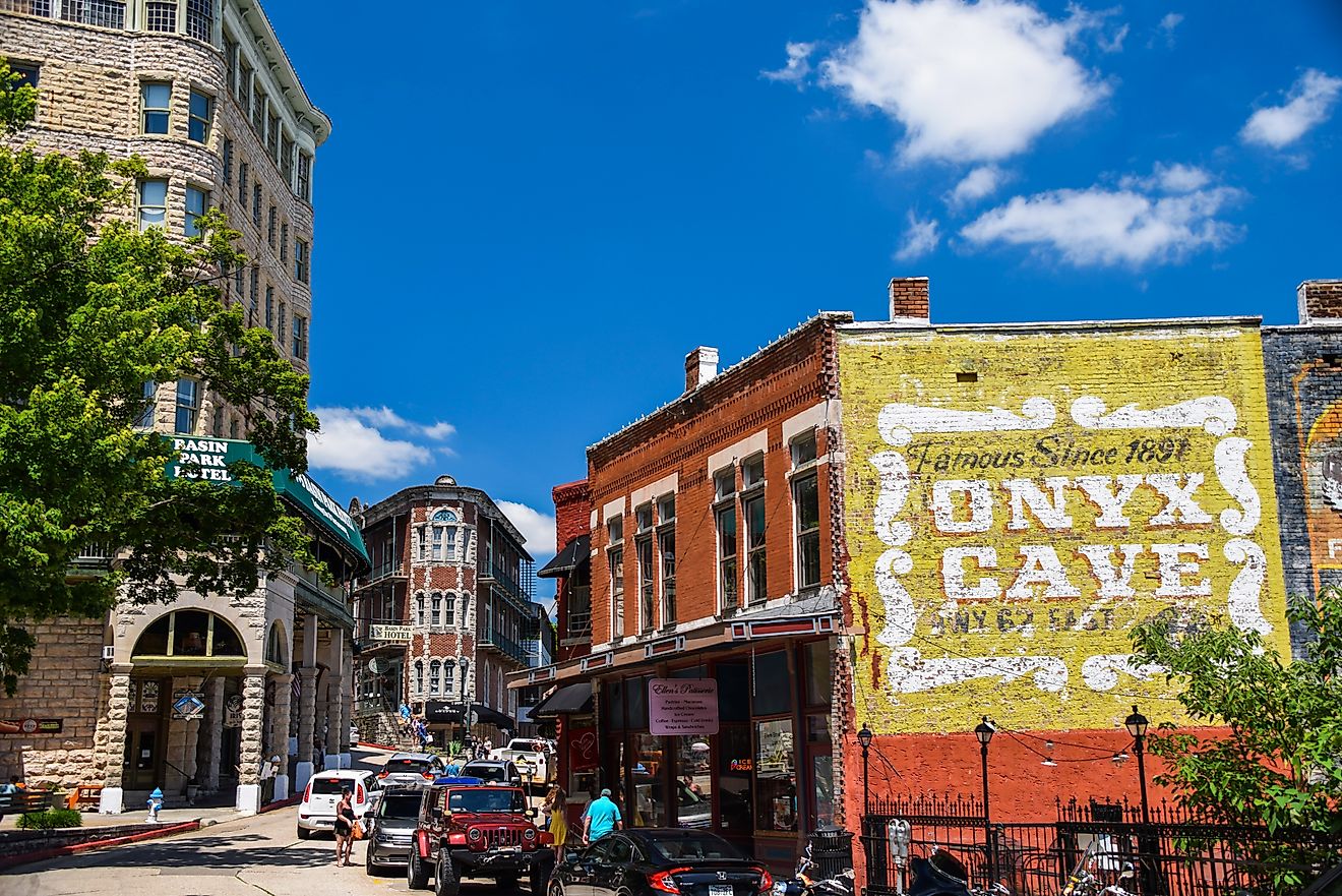 Downtown Eureka Springs, Arkansas. Editorial credit: Rachael Martin / Shutterstock.com.