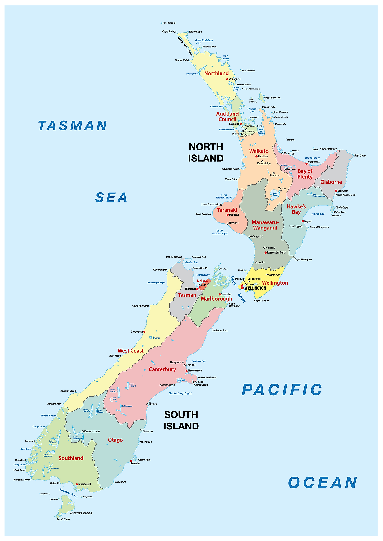 World Map New Zealand - United States Map