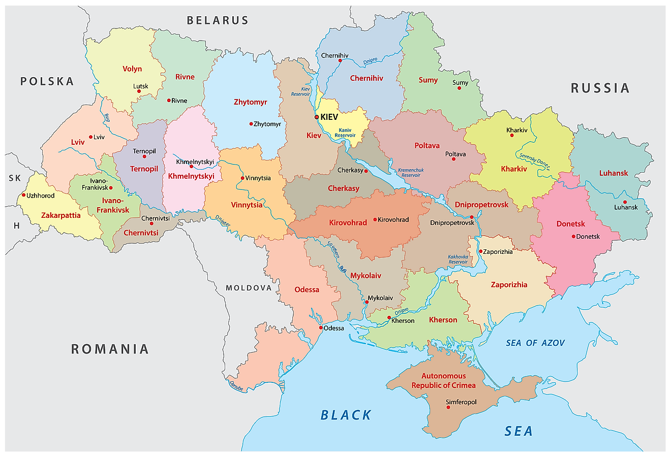 Ukraine Maps Facts World Atlas