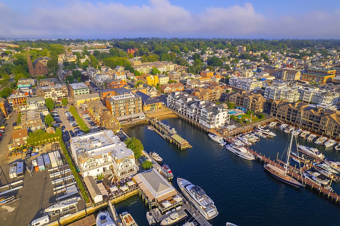 The beautiful harbor of Newport, Rhode Island.
