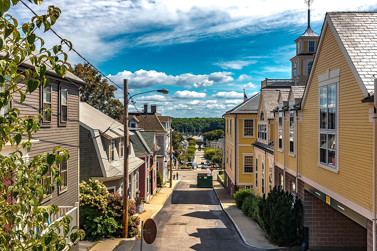 Street scenes in East Greenwich, Rhode Island.