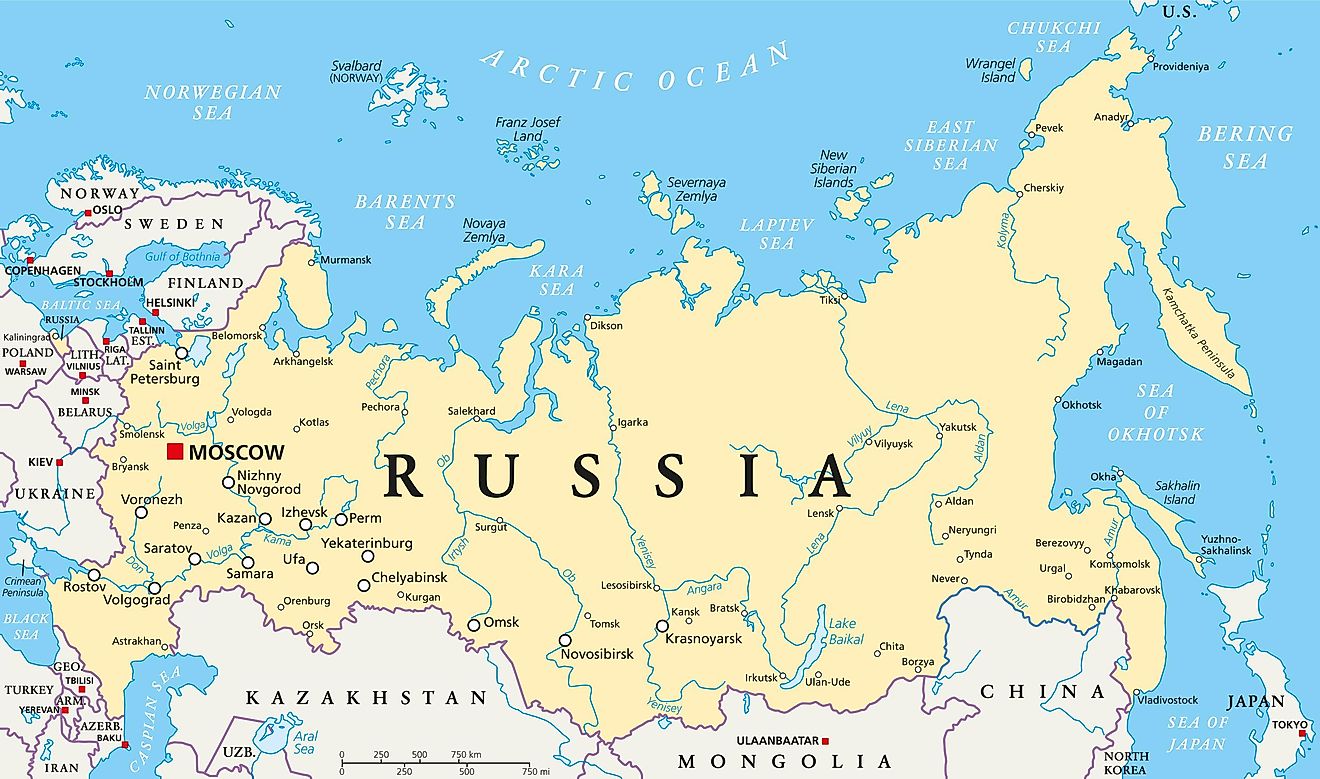 The Volga River Map