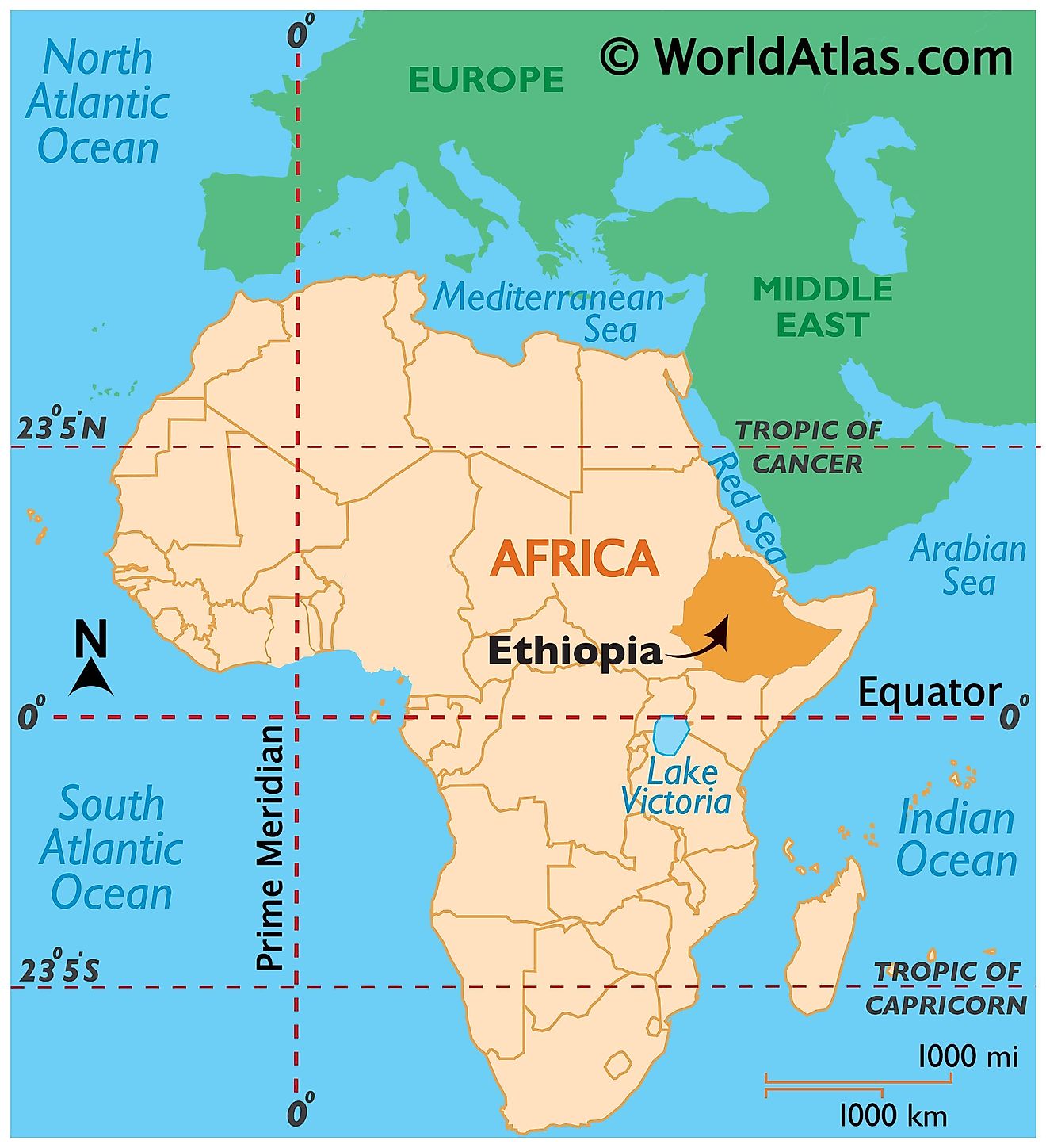 Ethiopia Map Of Africa