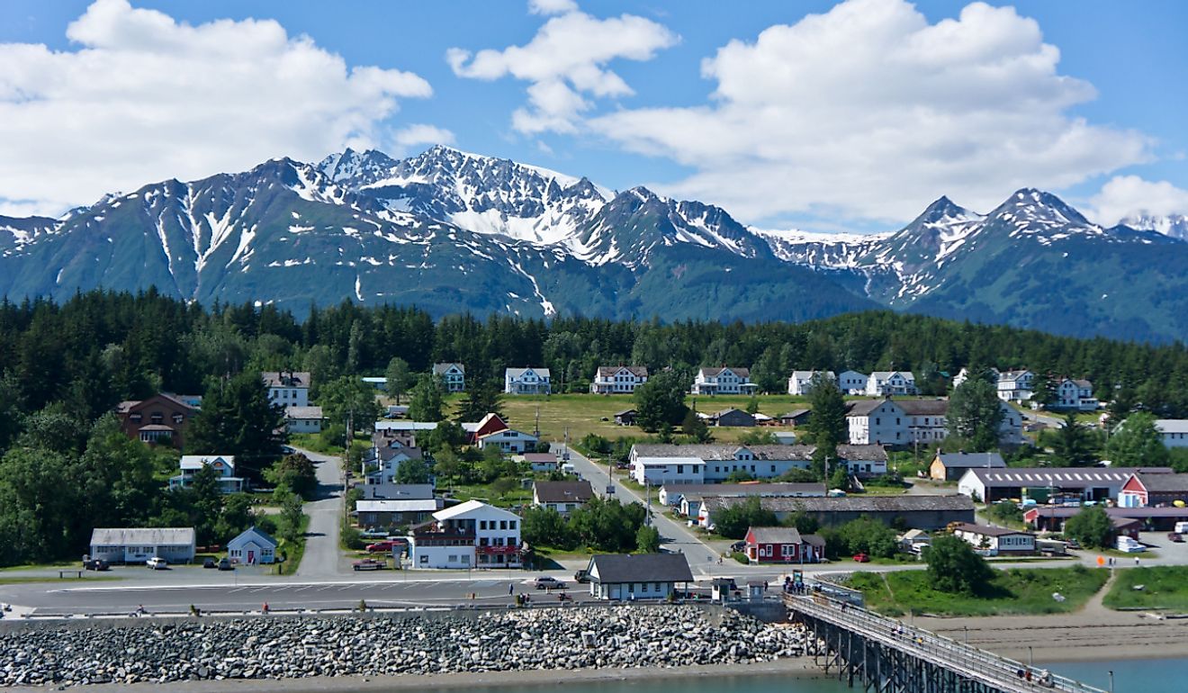 Haines city near Glacier Bay, Alaska.