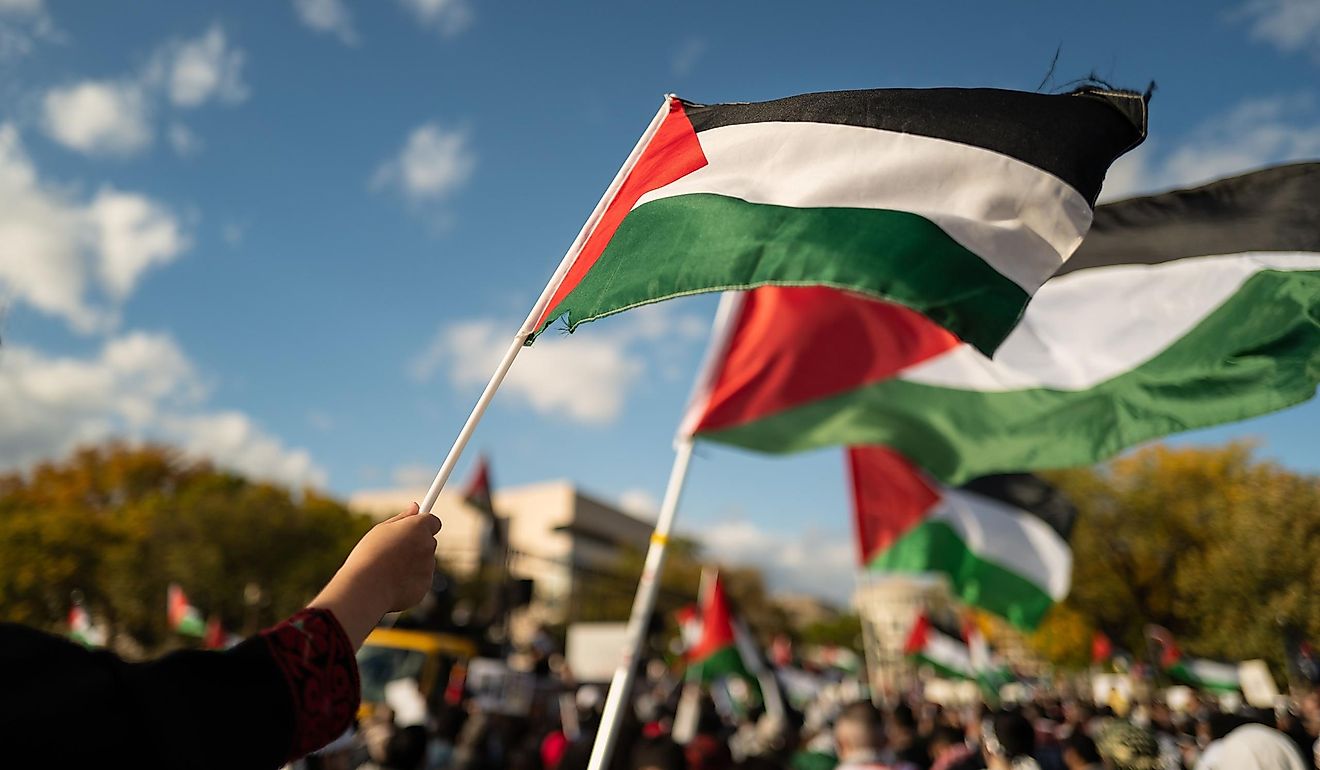 Washington DC, USA, Pro-Palestine protesters. Editorial credit: Volodymyr TVERDOKHLIB / Shutterstock.com