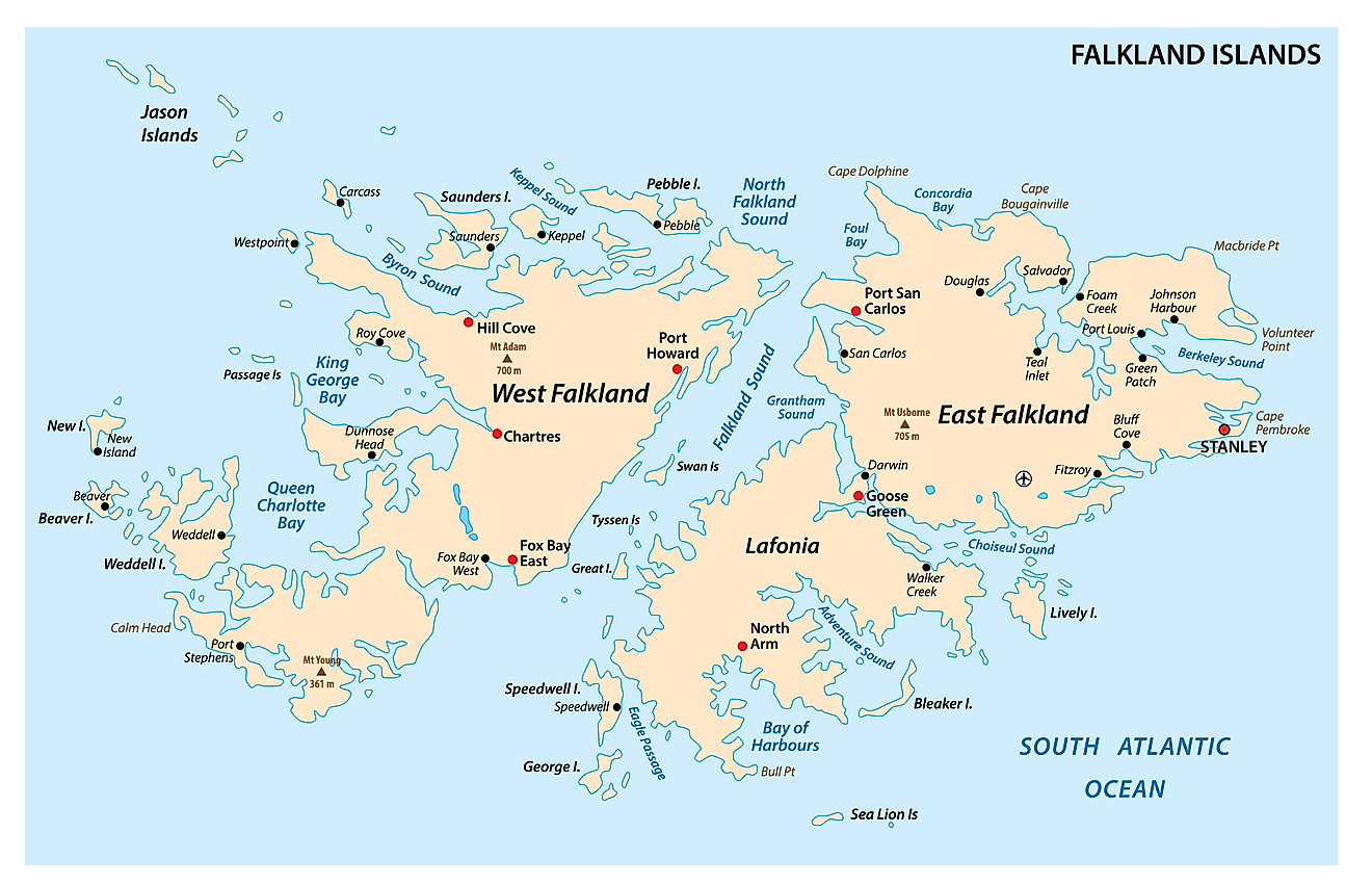 Large Detailed Physical Map Of Falkland Islands With - vrogue.co