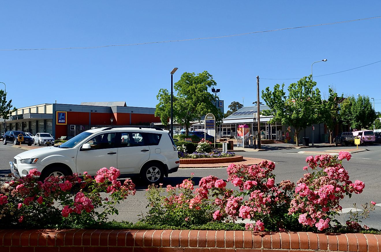 Yass, New South Wales. A view of Comur Street in the town of Yass, NSW. 