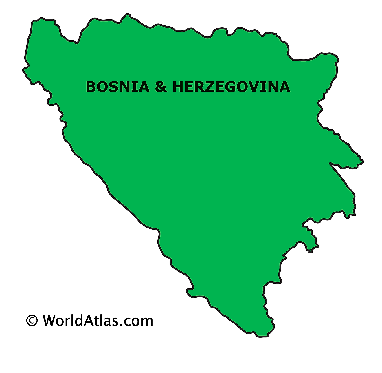 Collection 100+ Pictures Bosnia And Herzegovina On World Map Sharp