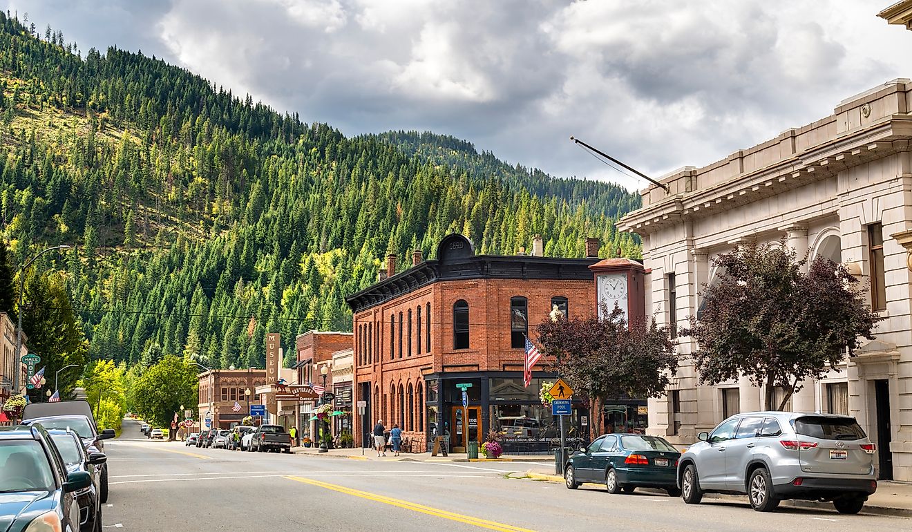 The historic Main Street of the Old West mining town of Wallace, Idaho. Image credit Kirk Fisher via Shutterstock