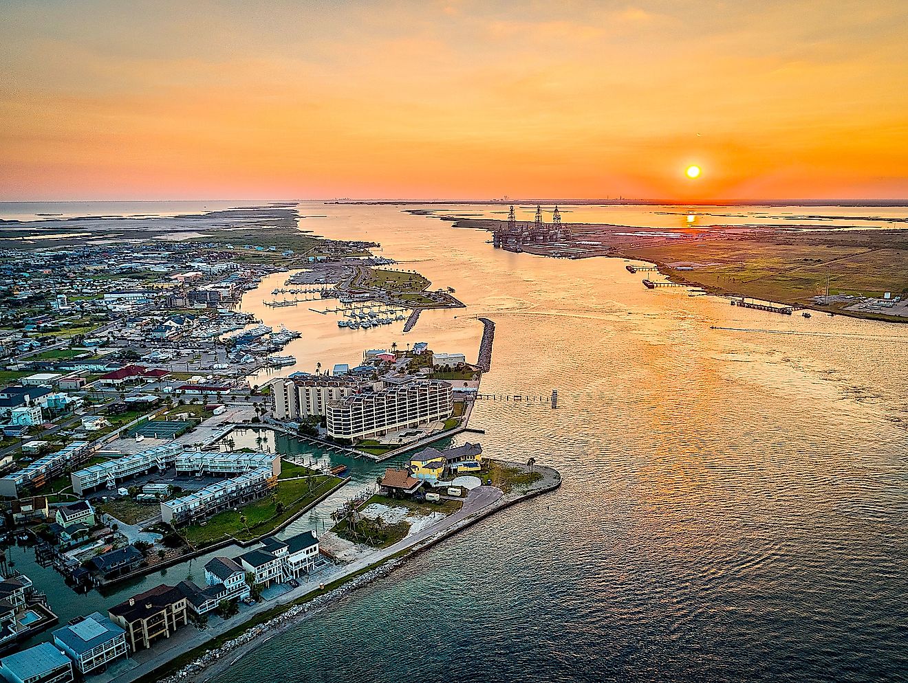 Sunset in Port Aransas, Texas.