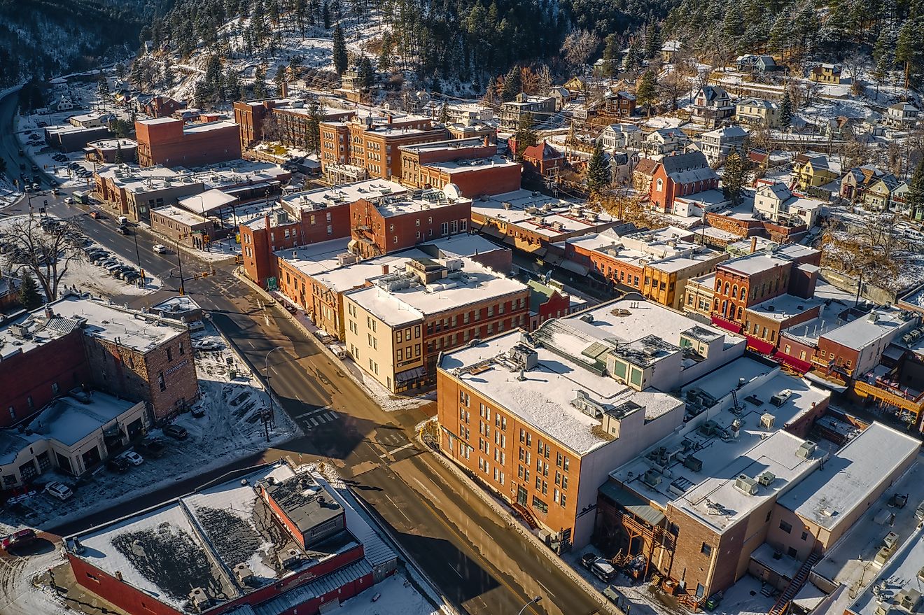 Aerial View of Deadwood, South Dakota 