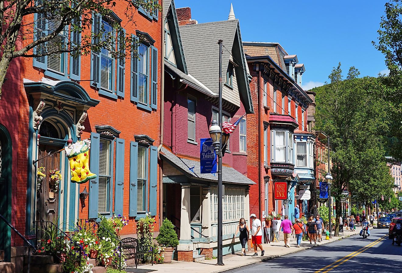 Historic town of Jim Thorpe in the Lehigh Valley in Carbon County, Pennsylvania. Image credit EQRoy via Shutterstock