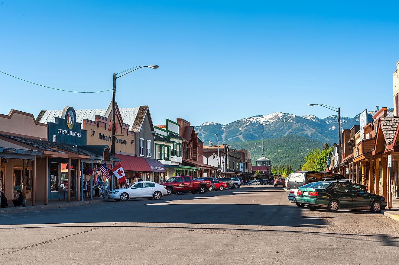 The Main Street of Whitefish, Montana. Editorial credit: Pierrette Guertin / Shutterstock.com.