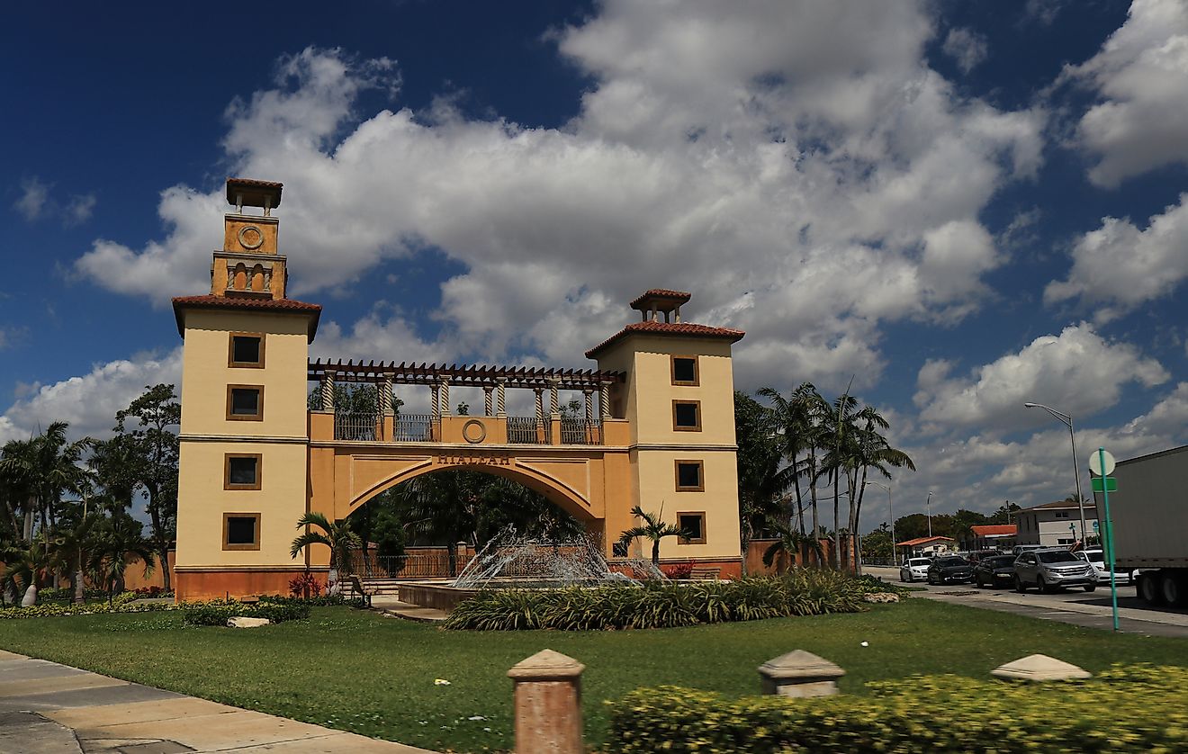 The Hialeah Entry Fountain in Hialeah, Florida