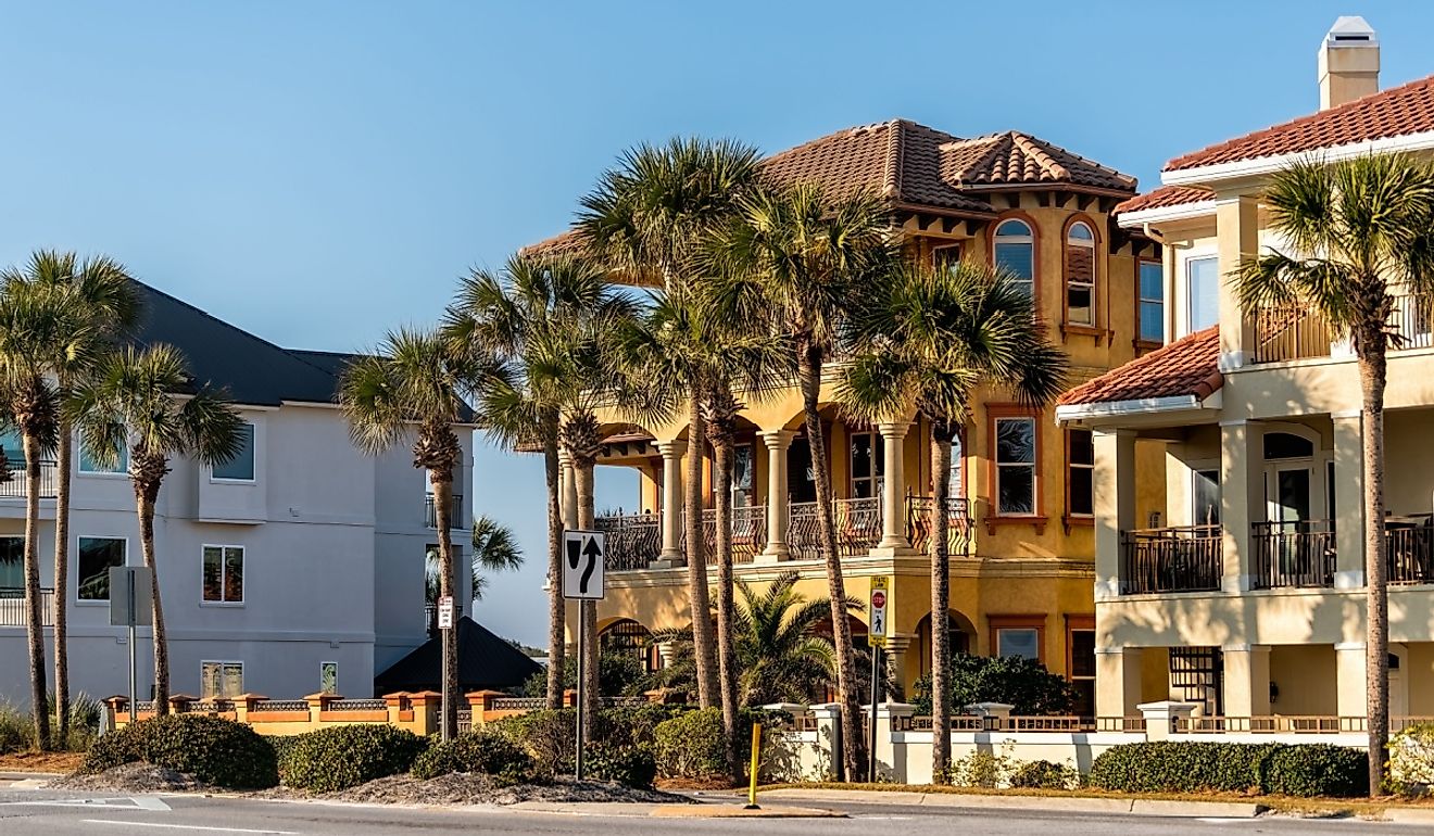 Miramar Beach town near Destin, Florida panhandle Gulf of Mexico.