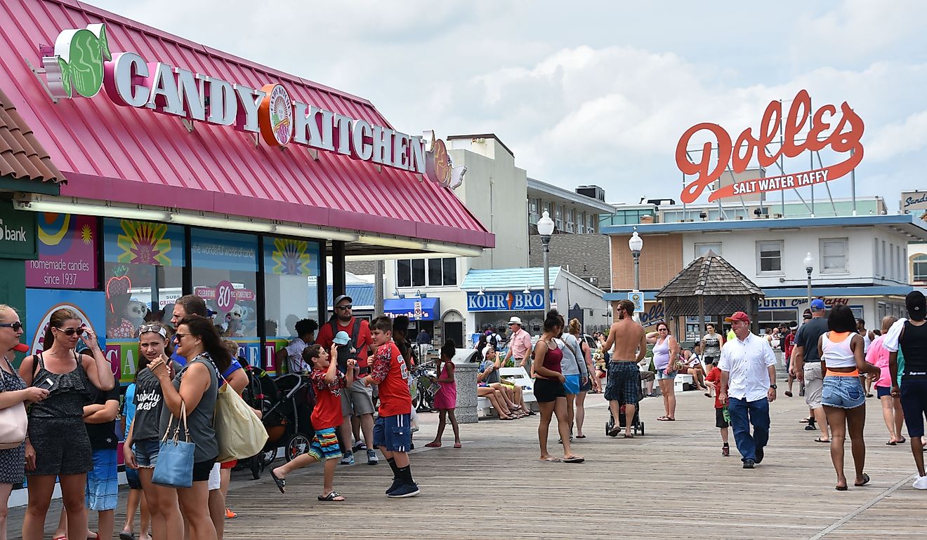 Boardwalk at Rehoboth Beach in Delaware. Editorial credit: Ritu Manoj Jethani / Shutterstock.com