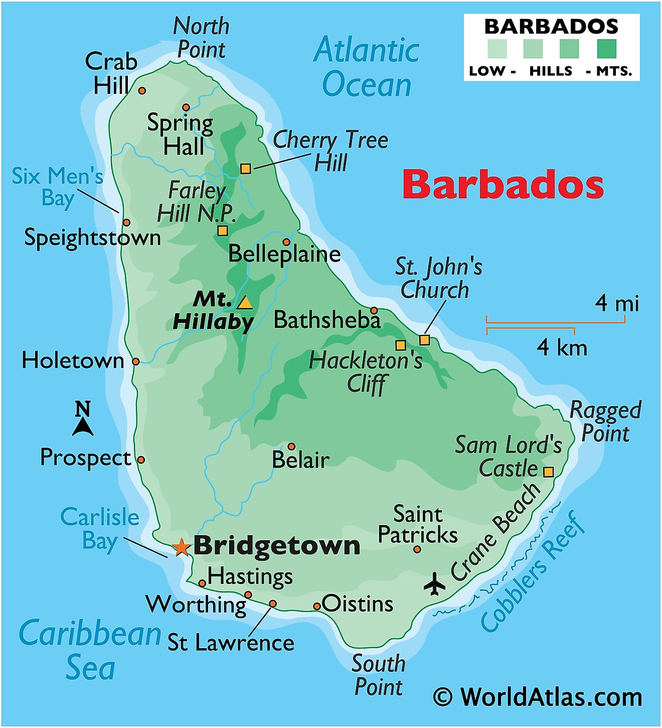 Mapas de Barbados Atlas del Mundo