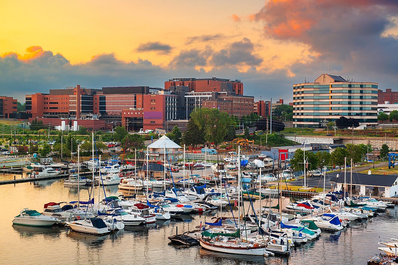 The townscape of Erie, Pennsylvania.