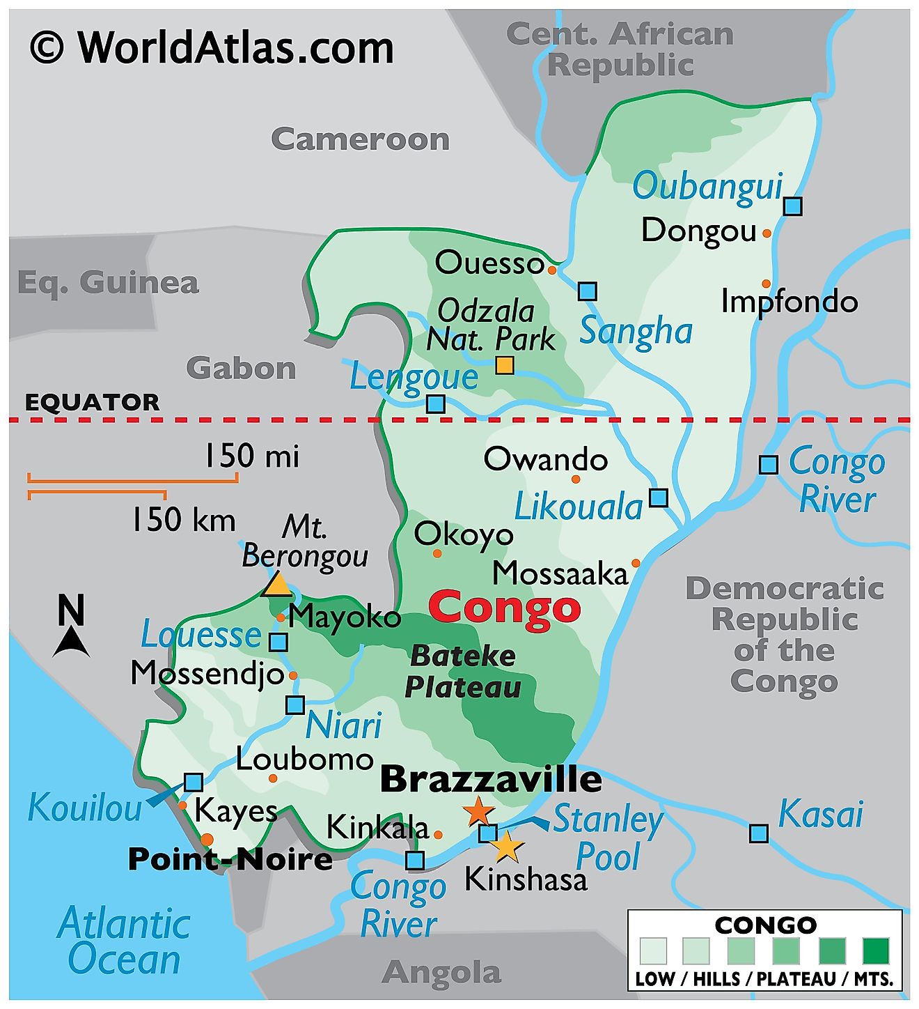 Congo Kort Og Fakta Verdensatlas Market Tay