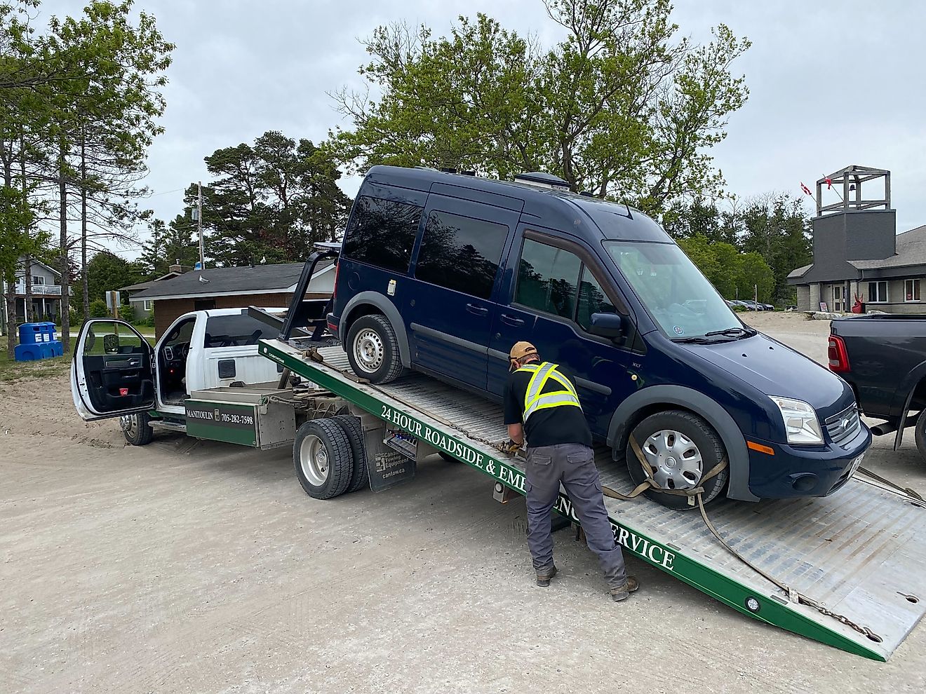 Getting towed in Manitoulin Island