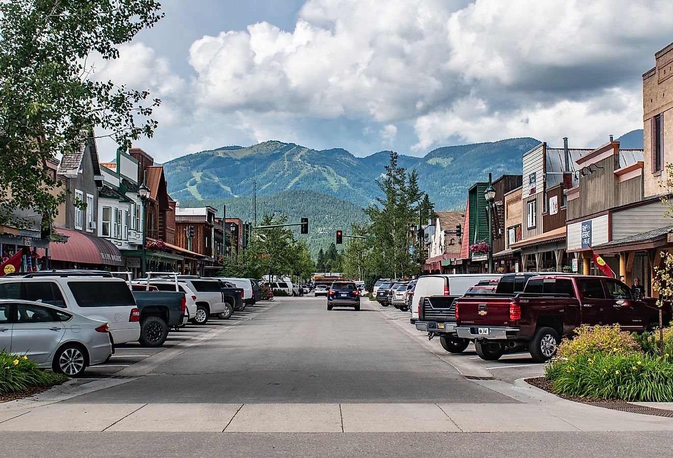 Downtown Main Street in Whitefish, Montana. Image credit Beeldtype via Shutterstock