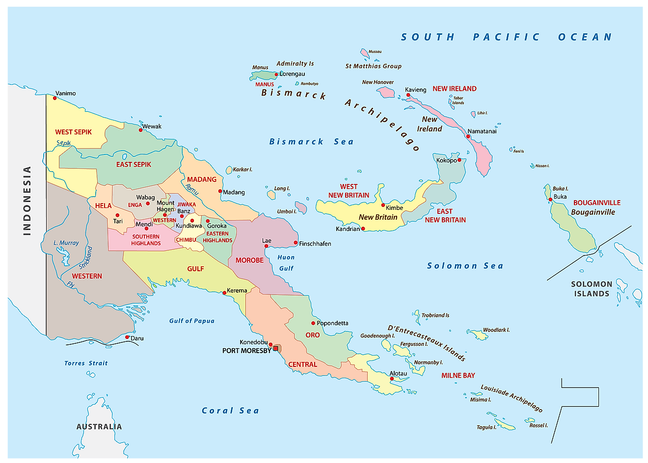 Gulf Of Papua Map