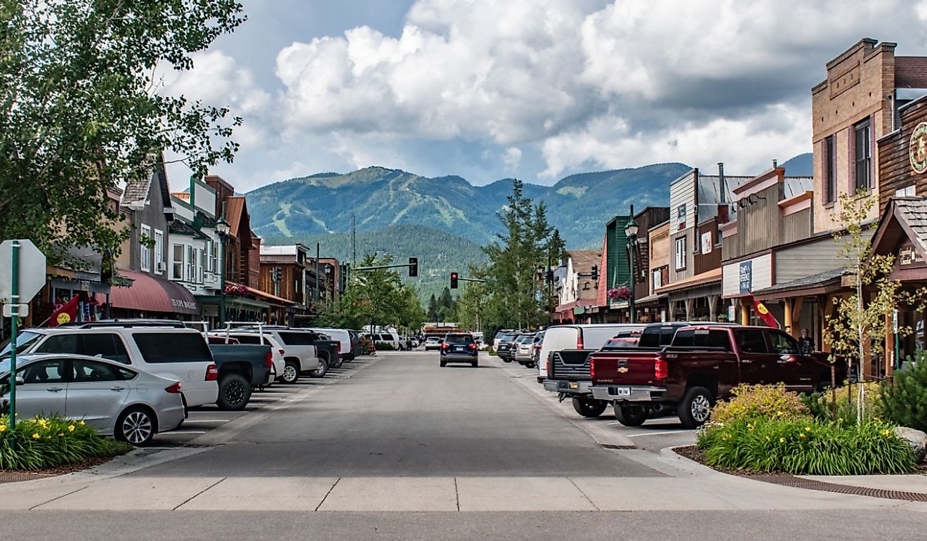 Main Street view in Whitefish, Montana. Image credit Beeldtype via Shutterstock