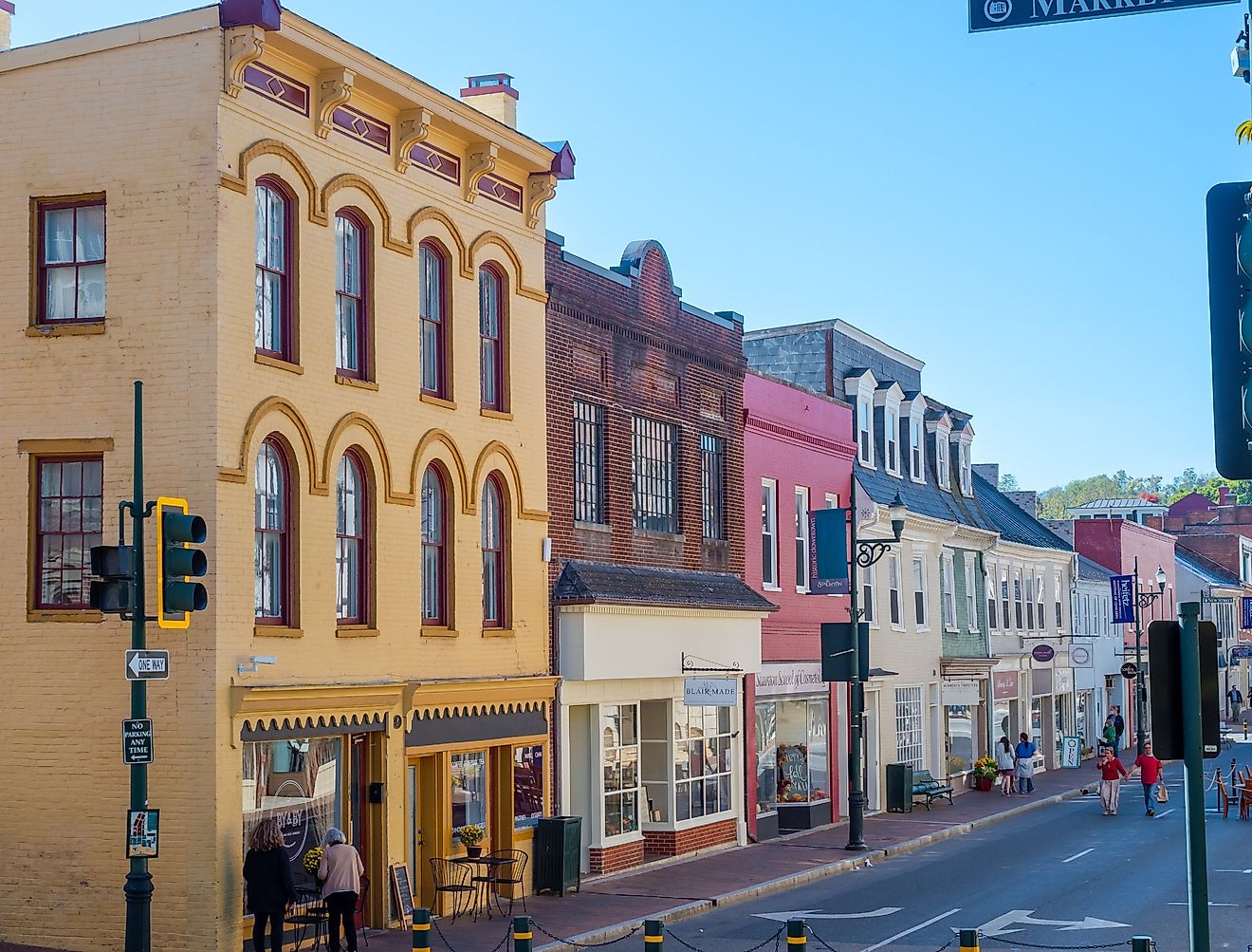 Buildings along Beverley St in Downtown Historic Staunton, Virginia. Image credit Kyle J Little via Shutterstock
