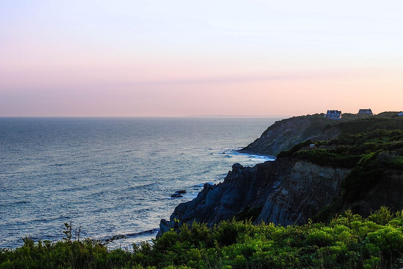 Mohegan Bluffs near New Shoreham, Rhode Island.