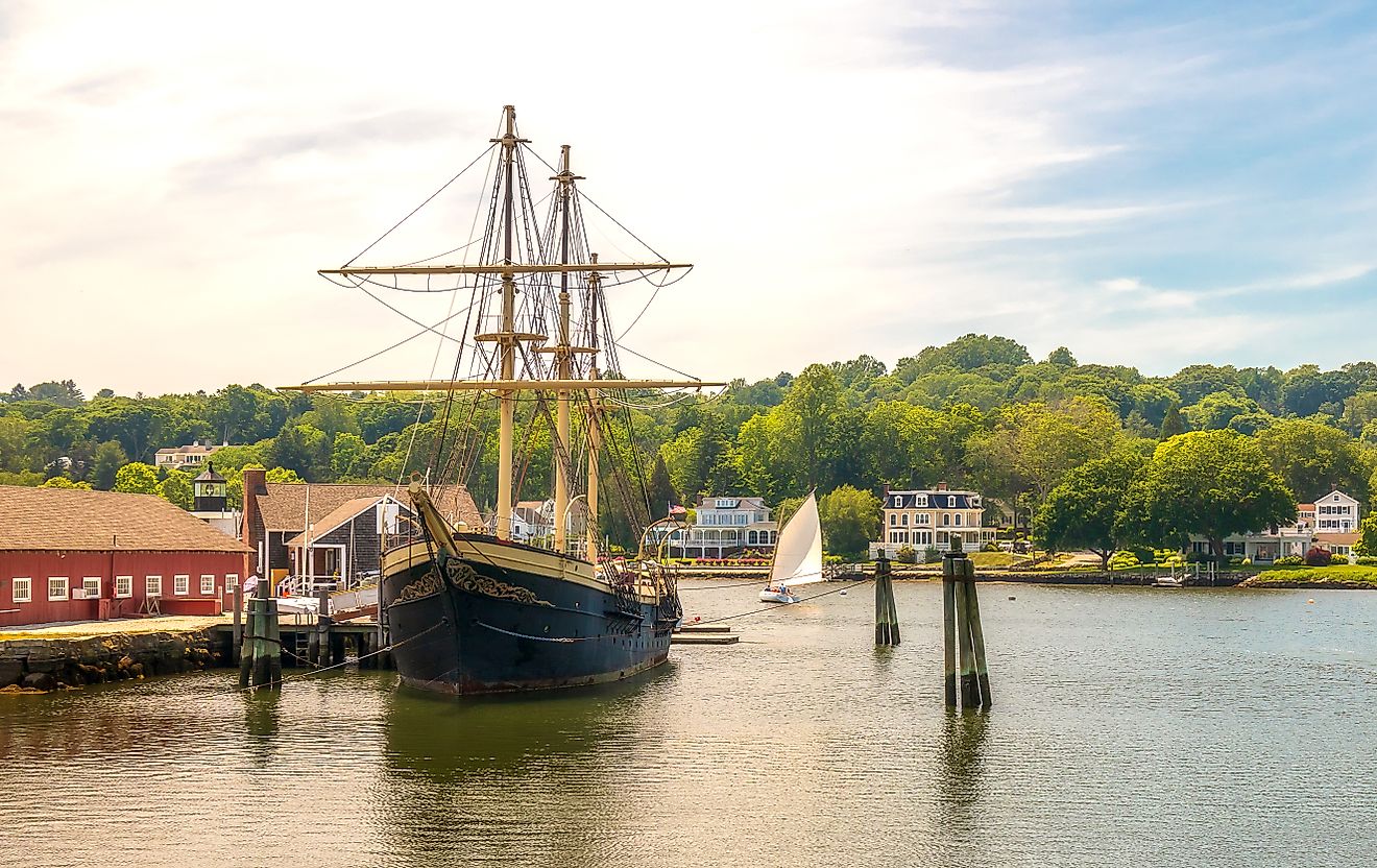 Mystic Seaport in Mystic, Connecticu. Editorial credit: Faina Gurevich / Shutterstock.com.