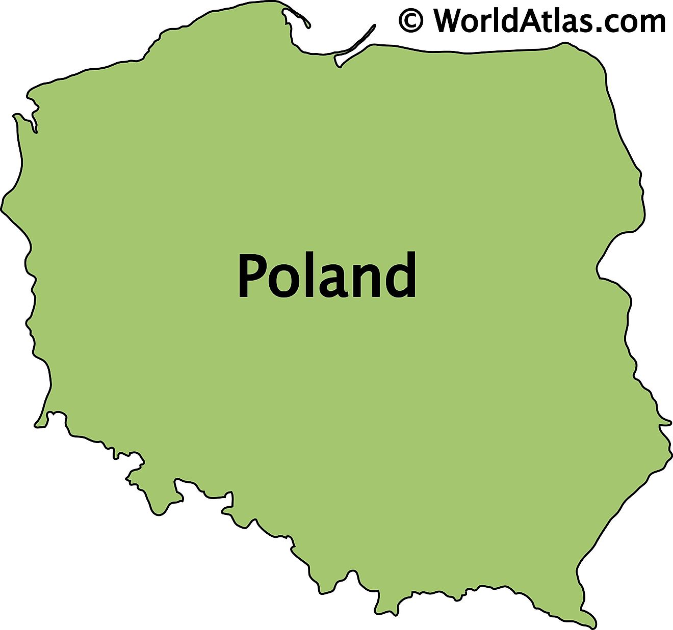 Mapa de contorno de Polonia