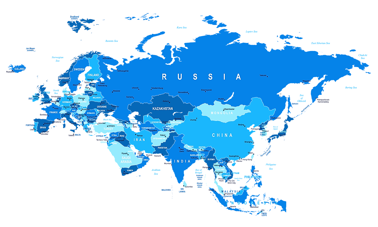 eurasia physical features