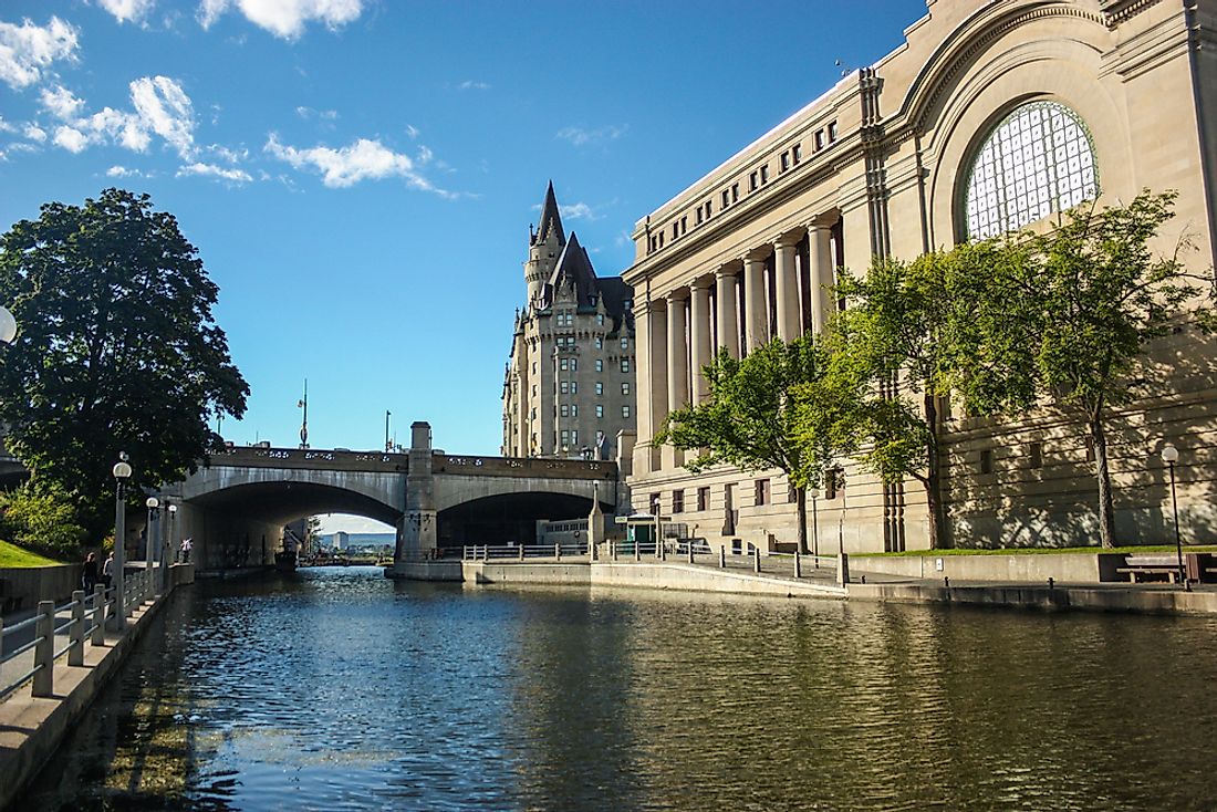 The Rideau Canal, one of the most famous canals in the world. 