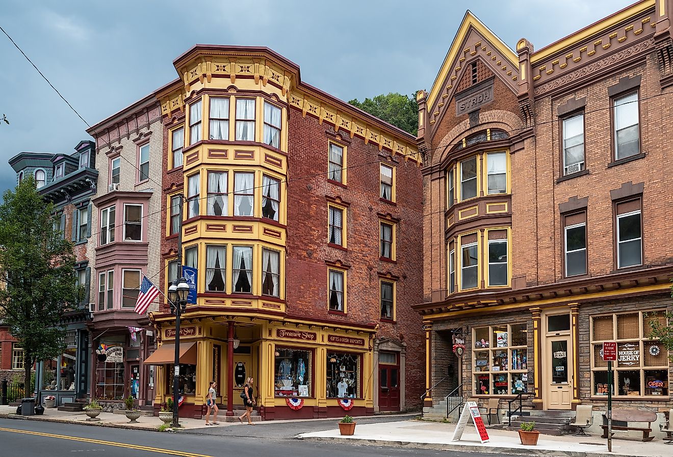Historic streets of Jim Thorpe, Pennsylvania in the summer. Image credit Belikova Oksana via Shutterstock