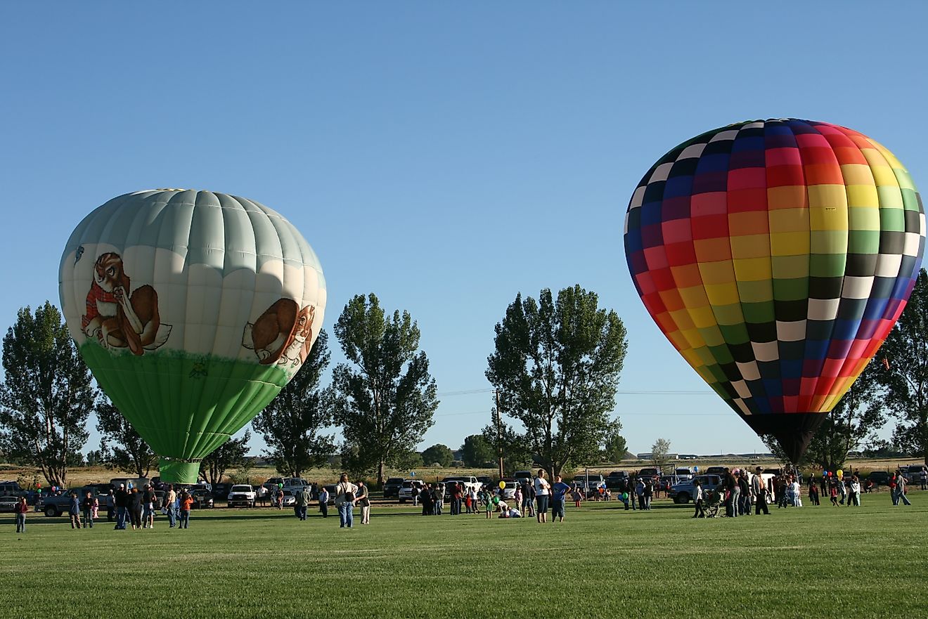 The Riverton Rendezvous Balloon Rally in Riverton, Wyoming. Editorial credit: Wirestock Creators / Shutterstock.com