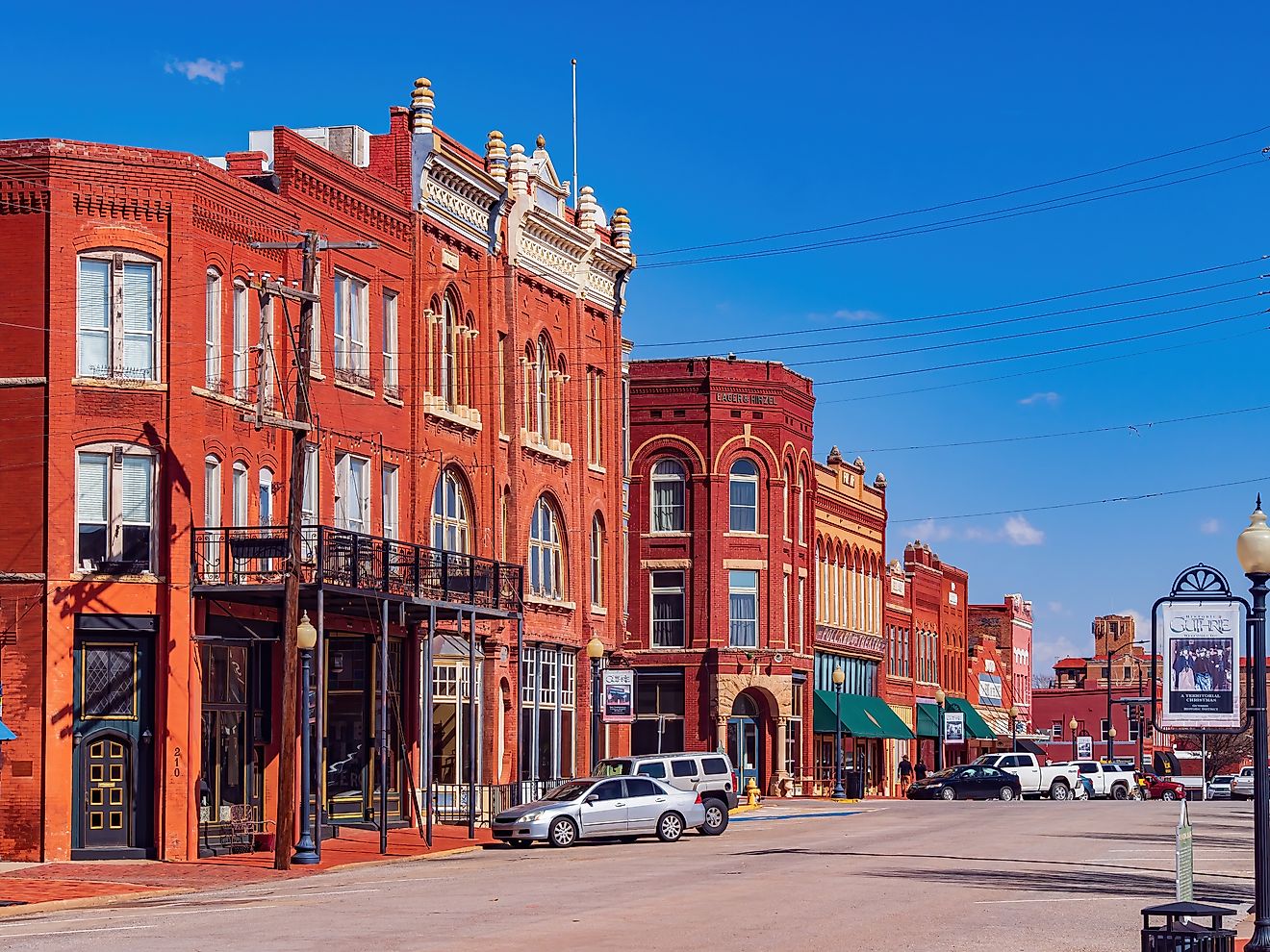 Sunny exterior view of the Guthrie, Oklahoma. Editorial credit: Kit Leong / Shutterstock.com