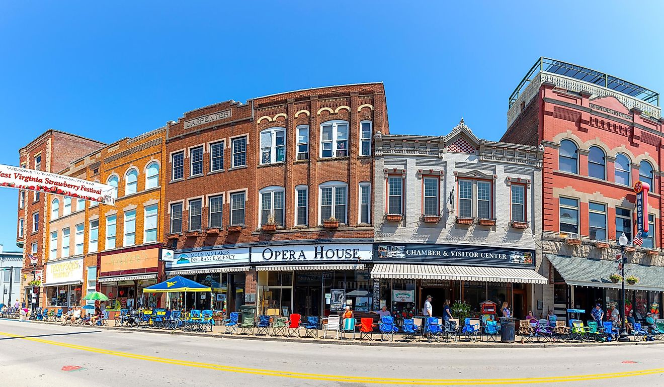 Historic Building along Main Street in Buckhannon, West Virginia. Editorial credit: Roberto Galan / Shutterstock.com 